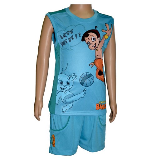 Basket Ball Vest and Short - Pacific Blue
