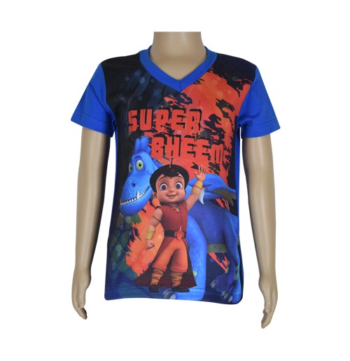 Super  Bheem Sublimation T-shirt- Cobalt Blue