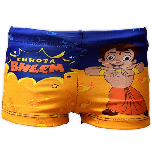 Chhota Bheem Boys Swim Shorts - Blue and Yellow