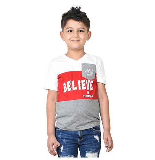 Chhota Bheem - Believe In Yourself Half sleeve T-shirt-White