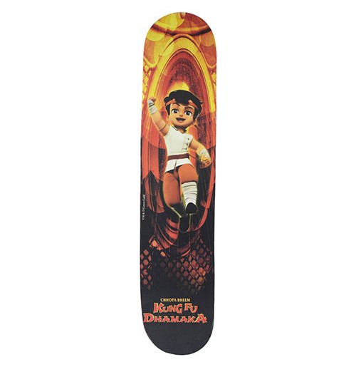 Kung Fu Dhamaka Wooden Skate Board Bheem W/Reflector