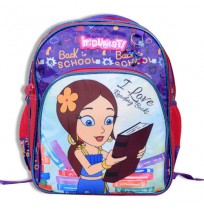 Indumati School Bag 3 Zipper - Purple