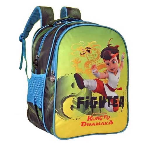 Kung Fu Dhamaka Chhota Bhem Green Fighter School Bag